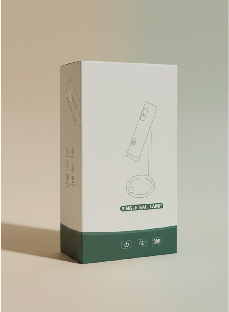 Saviland Single Nail Lamp 3W, Portable Mini LED UV Nail Dryer for Gel Polish, 60-Second Timer, USB Powered - Image 4