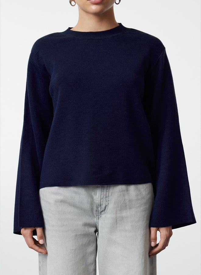 trendyol Navy Blue - Sustainable Basic Knitwear Sweater - Image 4