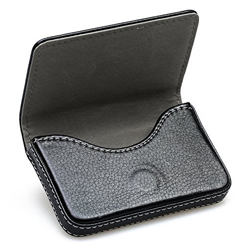 AI-DEE RFID Blocking Wallet - Minimalist Leather Business Credit Card Holder - Black - Image 2