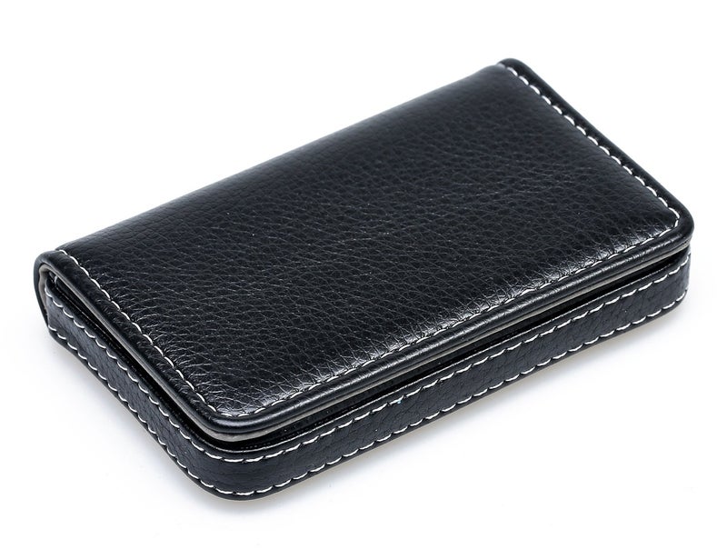 AI-DEE RFID Blocking Wallet - Minimalist Leather Business Credit Card Holder - Black - Image 5