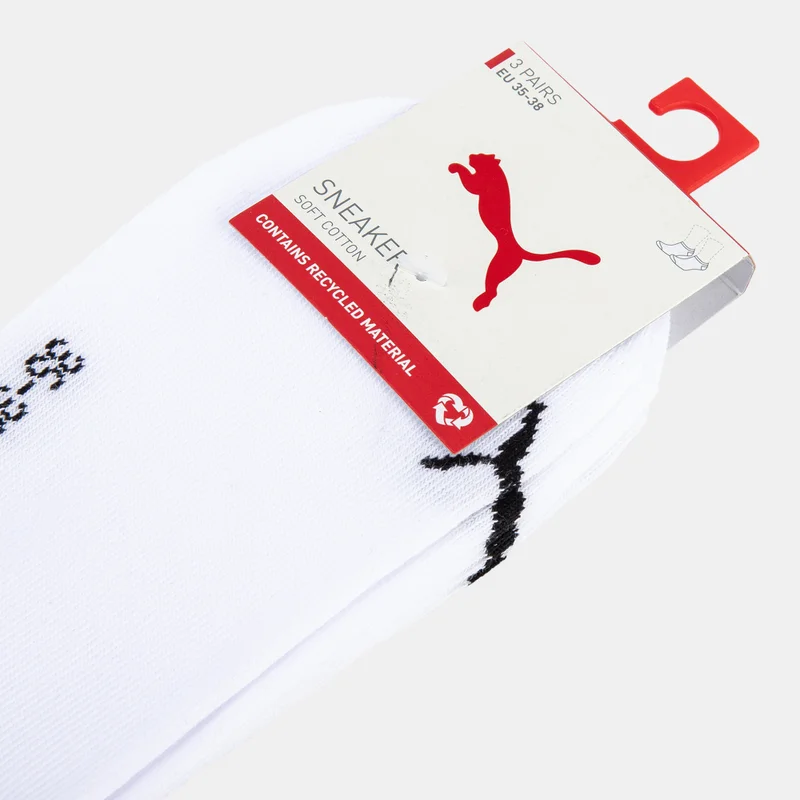 PUMA White Logo Socks (3 Pairs)  | Best Price UAE