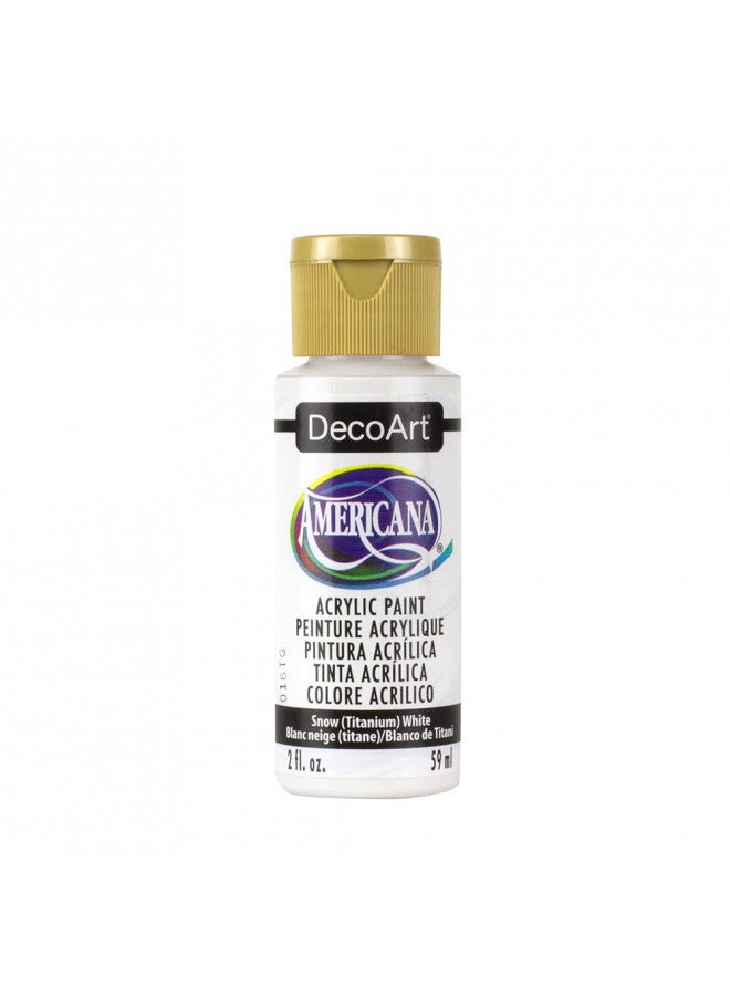DecoArt Americana Acrylics - Snow (Titanium White) White, 2 fl oz - Image 1