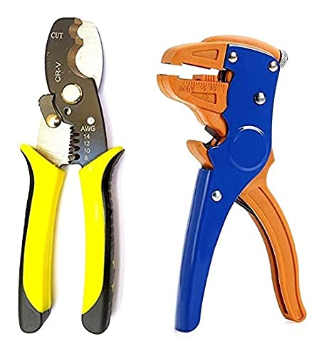 Inditrust Automatic Wire Strippers with 7 Professional Wire Stripping Cutter Portable Stripper Crimper Pliers Wire Crimping Manual Tool Pack of 2  - Image 1