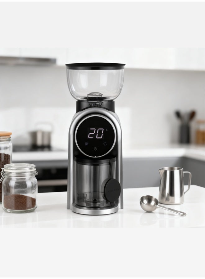 X spring 25-Speed Adjustable Electric Coffee Grinder with 5-40s Timer & 2-14 Cup Capacity | Super Silent Burr Grinder for Home/Barista - Image 3