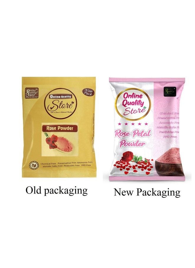 Online Quality Store 100% Natural Organic Rose Petal Powder For Skin Face Pack Mask For Fairness Tanning & Glowing Skin 50G  - Image 4