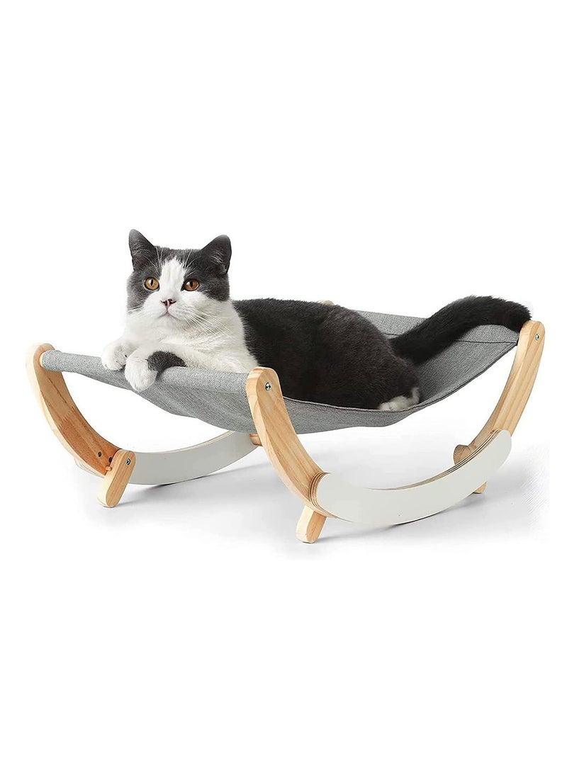 Cool Baby COOLBABY Cat Bed Pet Bed Pet Shaker Anti-slip Mat Design Washable Breathable Cloth Pad Solid Wood Cat Bed for Little Cat and Little Dog - Image 1