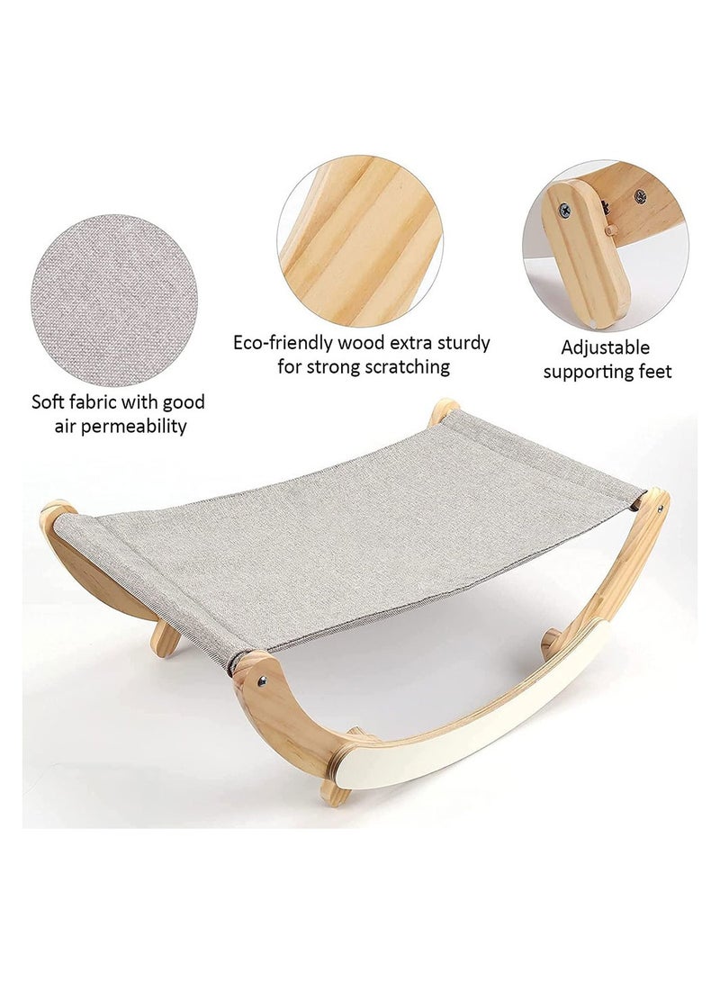 Cool Baby COOLBABY Cat Bed Pet Bed Pet Shaker Anti-slip Mat Design Washable Breathable Cloth Pad Solid Wood Cat Bed for Little Cat and Little Dog - Image 5