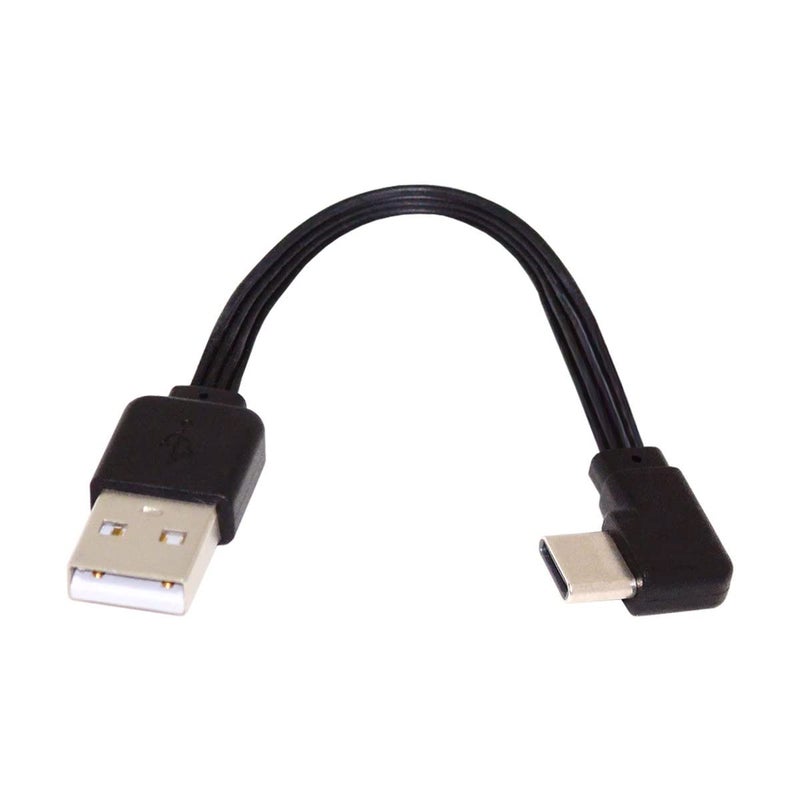 سي واي كابل بطول 13 سم USB 2.0 من نوع A ذكر إلى USB-C من نوع C بزاوية 90 درجة يسار/يمين مسطح ورفيع من نوع FPC لهاتف FPV Disk - Image 2