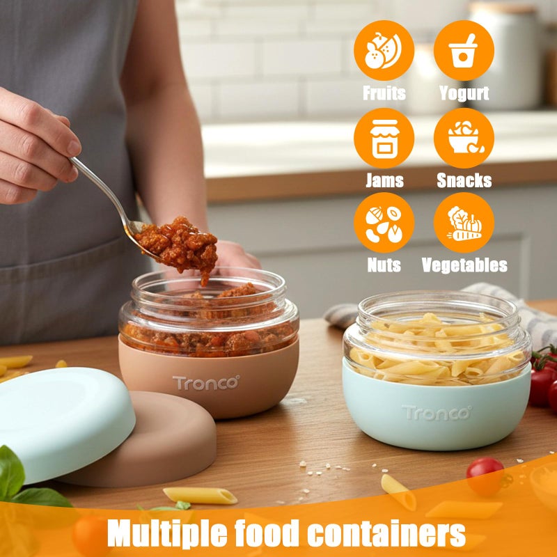 Tronco 16 oz Glass Food Storage Containers with Lids, Airtight, Leak & Spill Proof Glass Lunch Bowls for Meal Prep, Salad, Yogurt, Soup & Stew, Microwave & Dishwasher Safe, BPA-Free, Set of 1 - Image 5