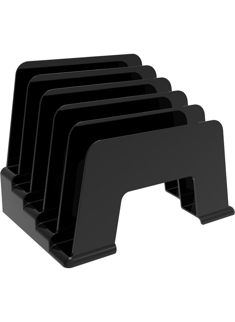 Deflecto Deflecto Sustainable Small Incline Sorter 34504 Black Plastic 5 Compartments 30 Recycled Material 20 in L  - Image 3