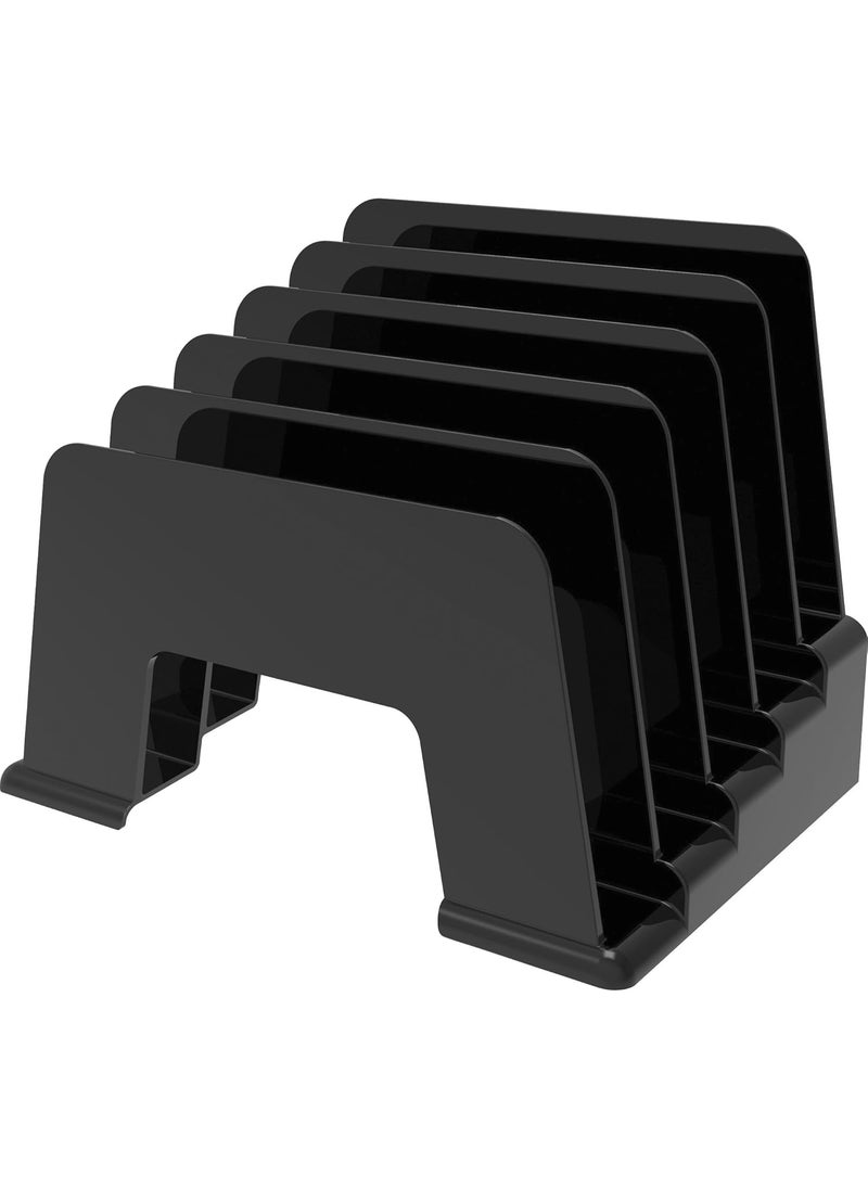 Deflecto Deflecto Sustainable Small Incline Sorter 34504 Black Plastic 5 Compartments 30 Recycled Material 20 in L  - Image 1