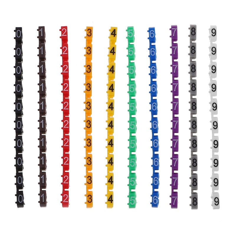 100 Pcs Clip On Cable Markers for Wire Identification Electrical Cord Labels in White - Image 2