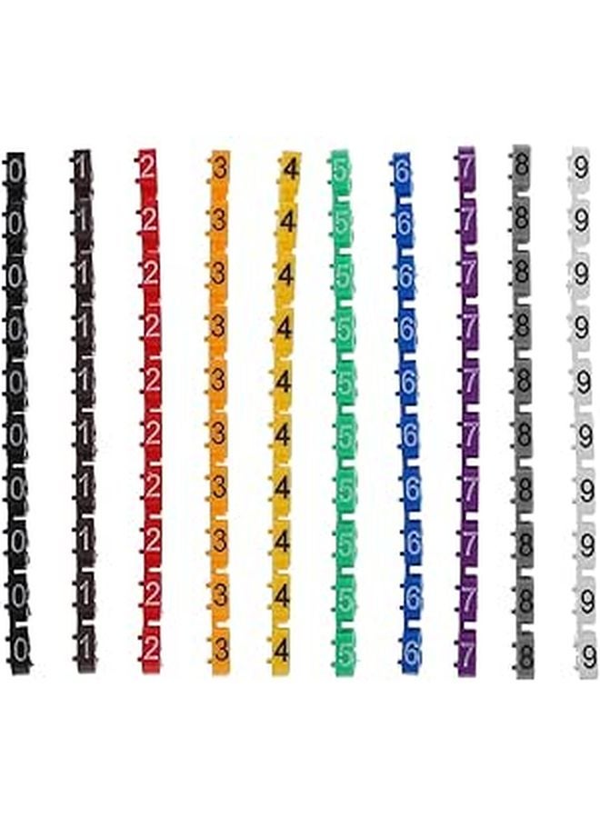 100 Pcs Clip On Cable Markers for Wire Identification Electrical Cord Labels in White - Image 1