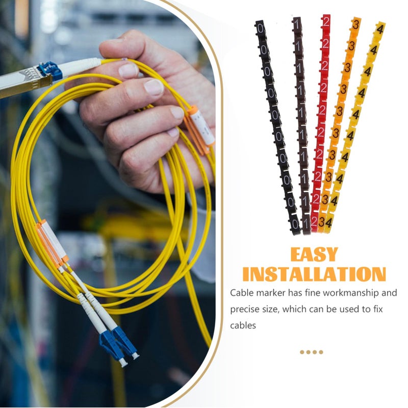 100 Pcs Clip On Cable Markers for Wire Identification Electrical Cord Labels in White - Image 3