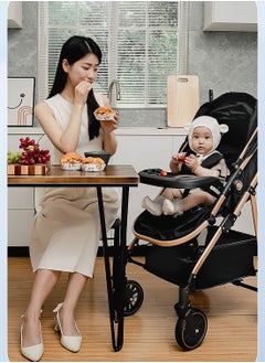 Baby Stroller, Portable And Foldable Travel Stroller For Baby Newborn, Lightweight Pram With Detachable Table And Bassinet Grey - pzsku/Z549ED4A02E8E13757E7CZ/45/_/1735890682/0ad9e66a-91bb-4462-b4a9-b91cb2a302ab