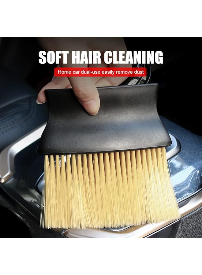 Generic Createbuty Car Detailing Brush Set, Detailing Brush, Air Conditioning Brush And Microfiber Soft Fleece Car Wash Gloves For Cleaning Wheels, Interior, Exterior, Leather, Vent Sign Dashboard [Set Of 3]  - Image 5
