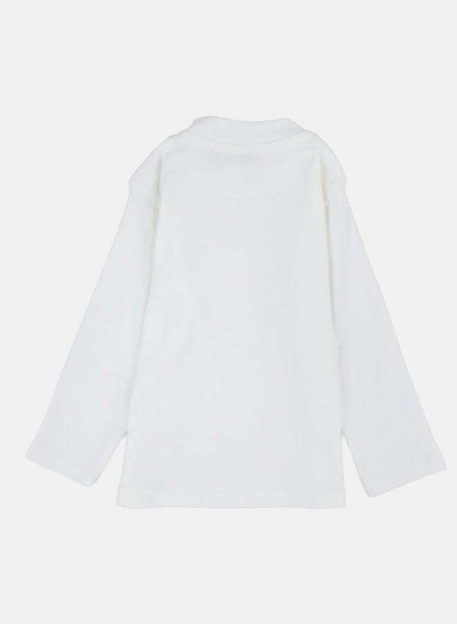 بمبيلو قميص داخلي قطني للأطفال – ياقة نصفية للاطفال - Image 2