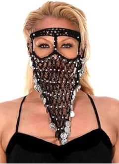 Generic Headwear For Belly Dance Egyptian Face Mask Triangle Crochet Face Veil 