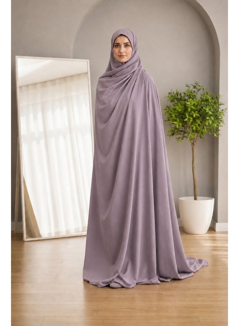 A square, open (wrap) prayer sheet, very soft and comfortable, consisting of one piece. It is worn as a wrap, covering the entire body in a uniform and spacious size of 2 x 3 meters, suitable for all body types.