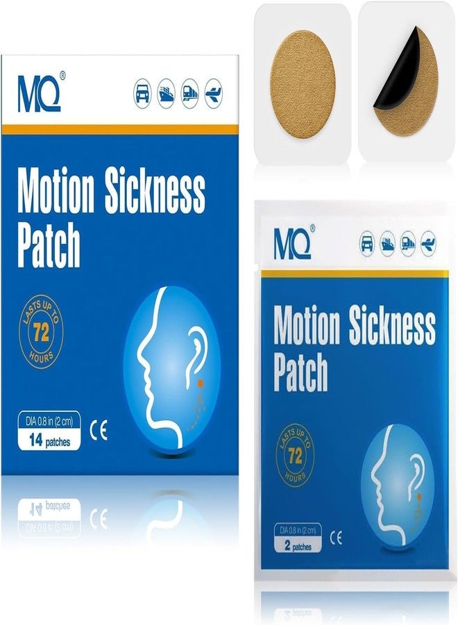 MQ 84ct Motion Sickness Patches Non Drowsy, Sea Sickness Patches for Cruise Travel Essentials, Waterproof Patch Behind Ear for Car Airplane Altitude Sickness, Long Last 72H - Image 1