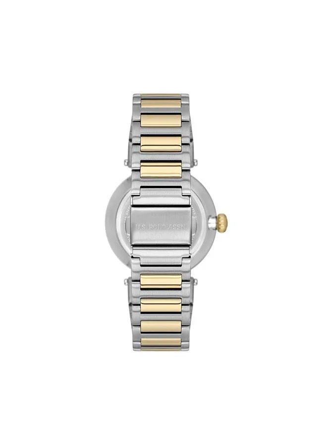 U.S. Polo Assn. Novelties 34mm Women's Watch with Green Dial & Stainless Steel Bracelet