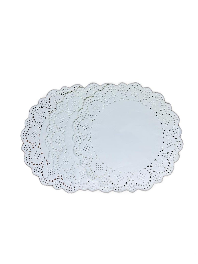 Baekence Doilies lace Paper 75 inch Pack of 100 pcs Cake Decoration for Birthdays Parties Table mats Disposable White - Image 2