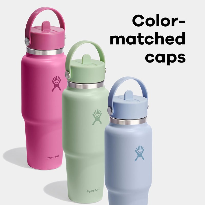 Hydro Flask Wide Mouth Insulated Travel Bottle with Straw Cap Tonal Oat, 950ml - Image 5