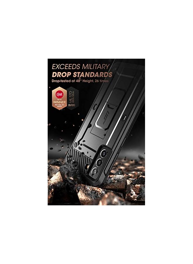 SupCase Unicorn Beetle Pro Series Case Designed for Samsung Galaxy S21 5G (2021 Release), Full-Body Dual Layer Rugged Holster & Kickstand Case Without Built-in Screen Protector (Black) - Image 2