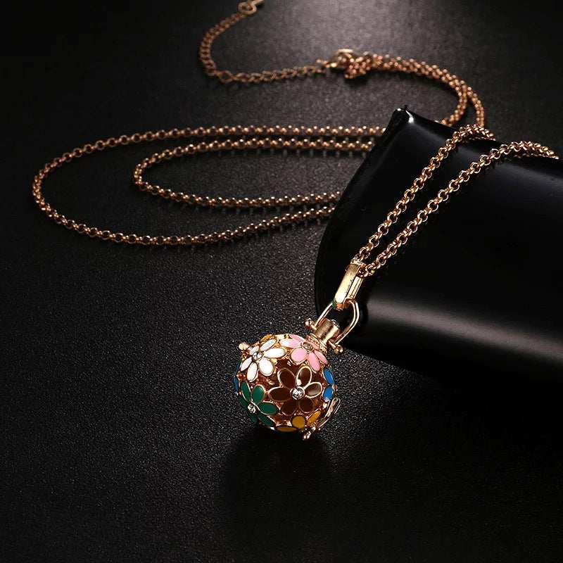 Hot Sale Aromatherapy Goldfish Style Zircon Cage Hollow Necklace Essential Oil Diffuser Perfume Box Antique Hanfu Accessories - Image 3