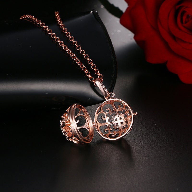 Hot Sale Aromatherapy Goldfish Style Zircon Cage Hollow Necklace Essential Oil Diffuser Perfume Box Antique Hanfu Accessories - Image 4