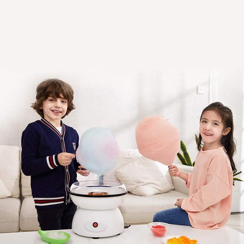 Cyrox Cyrox Cotton Candy Maker Machine Electric Sugar Floss Homemade Hard Sugar Free Candy with Detachable Splash Guard Sugar Spoon 10 Bamboo Sticks for Kids Carnival Party Kitchen Bakery 1Pcs  - Image 2
