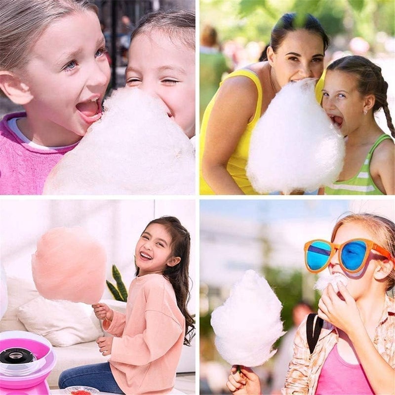 Cyrox Cyrox Cotton Candy Maker Machine Electric Sugar Floss Homemade Hard Sugar Free Candy with Detachable Splash Guard Sugar Spoon 10 Bamboo Sticks for Kids Carnival Party Kitchen Bakery 1Pcs  - Image 5