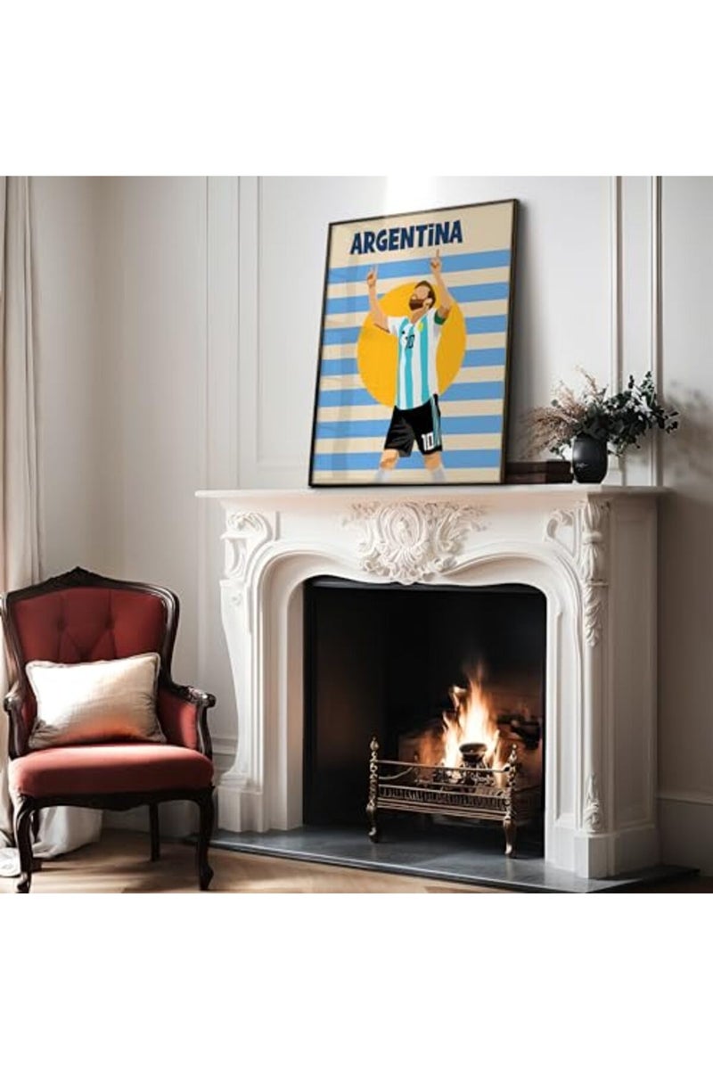 Poster Master Sports Poster - Argentina Print - Soccer Art - Football Art - Lionel Art - Soccer Player Art - Athlete Art - World Cup Art - Great Living Room or Gym Wall Decor - 8x10 UNFRAMED Wall Art - Image 5