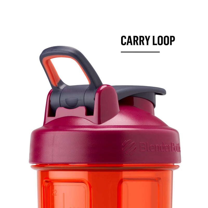 BlenderBottle زجاجة خلط بلندر بوتل برو سيريز مثالية لخلط البروتين والمكملات، سعة 24 أونصة، لون كورال كامل الألوان - Image 4