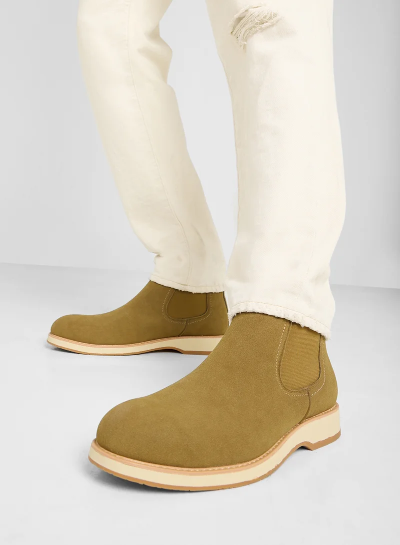 Robert Wood Suede Chelsea Boots