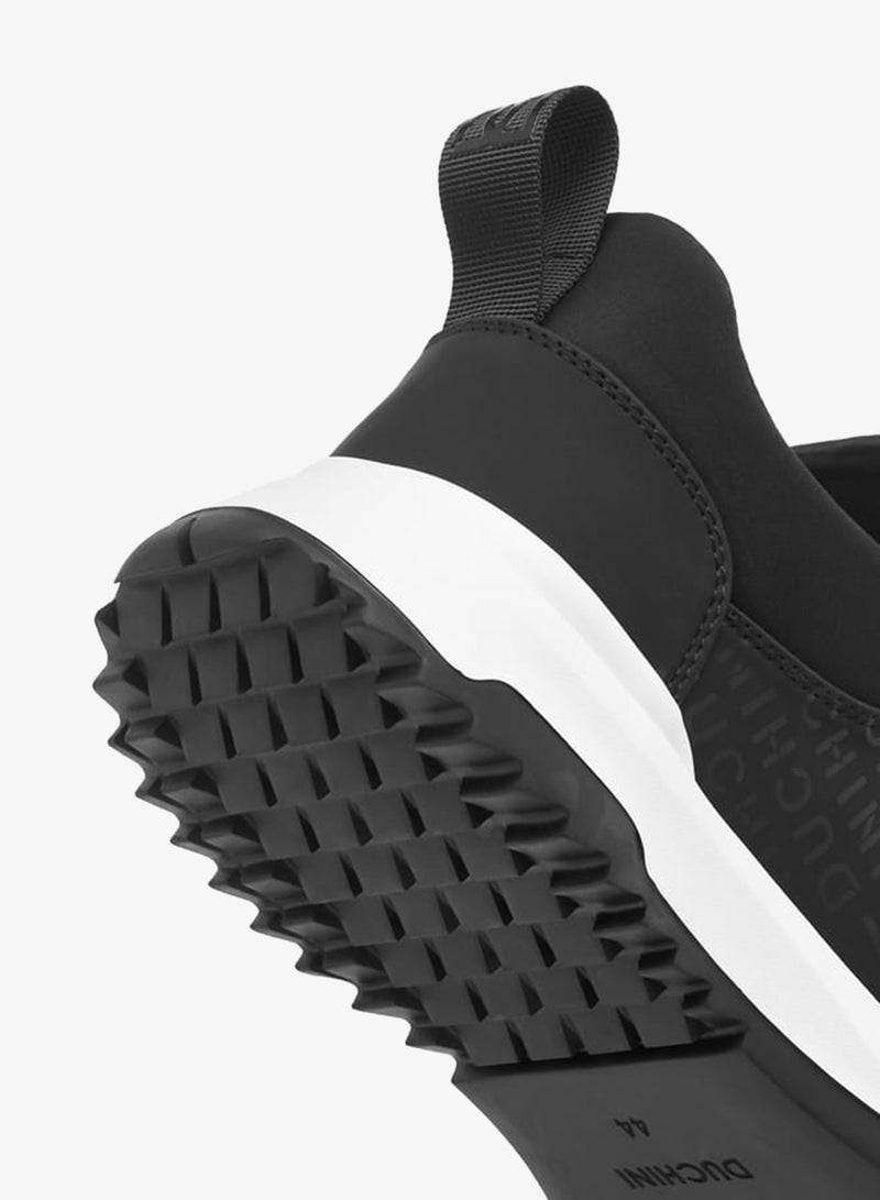 DUCHINI Men's Monogram Print Sneakers with No-Tie Laces - Image 5