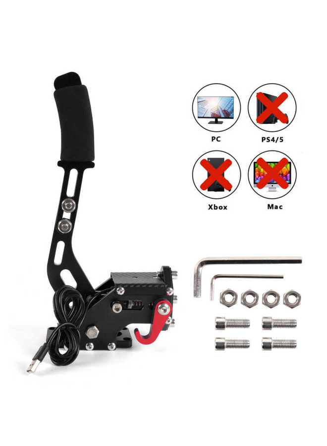 Drive-free Linear Drift Racing Game Handbrake PC Game Simulator USB Computer Dust AC Racing Plan G29-Product Color:Black Handbrake + Clamp  - Image 4