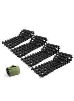 Rubik Fordable Self Vehicle Recovery Car SUV Rescue Track Sand Off The Hook Tire Tow Mat Mud Snow Emergency Rescue Anti-skid Self-help Equipment 4-Pack  - Image 1