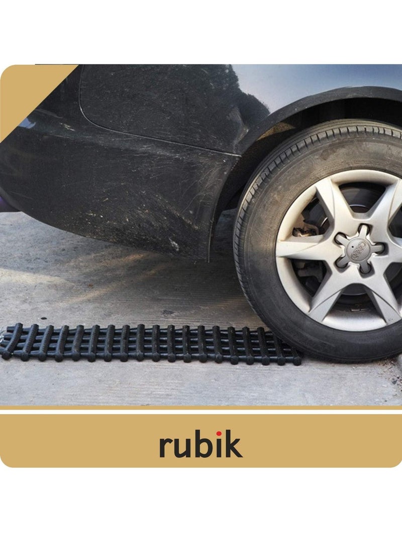 Rubik - مجموعة من 4 قطع من معدات المساعدة الذاتية المضادة للانزلاق لسيارات الدفع الرباعي وسيارات الإنقاذ والرمال والإطارات والسحب والطين والثلوج والإنقاذ في حالات الطوارئ - Image 1