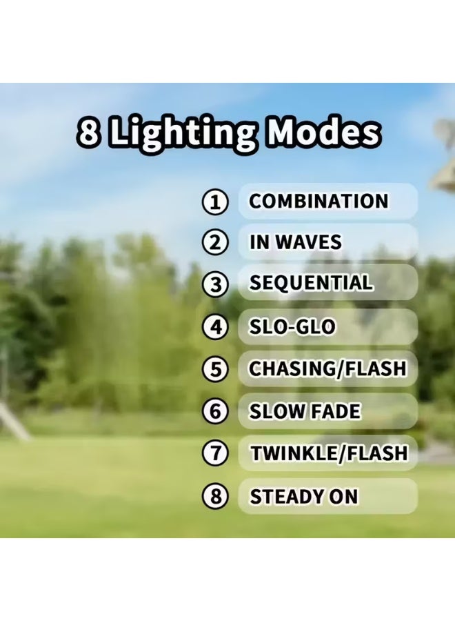 Solar Powered LED String Lights, LED Waterproof Outdoor Fairy Lights for Garden, Patio, Balcony, Ramadan & Party Decorations (Warm White, White, Multicolor, 8 Modes) - Image 5