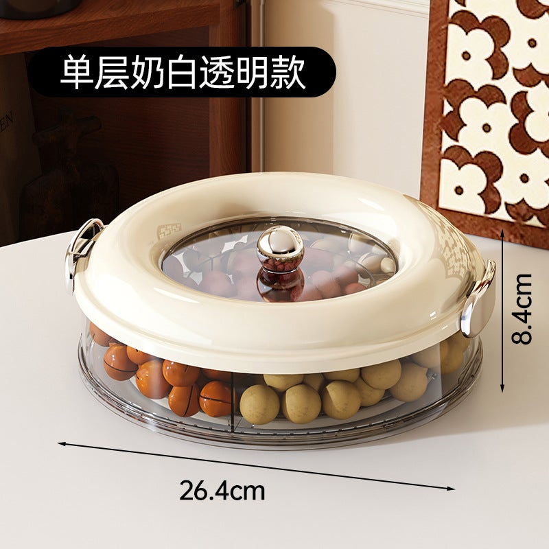 Modern Luxury Fruit Tray with Rotating Design for Living Room and Kitchen - Image 1