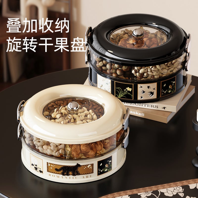 Modern Luxury Fruit Tray with Rotating Design for Living Room and Kitchen - Image 2