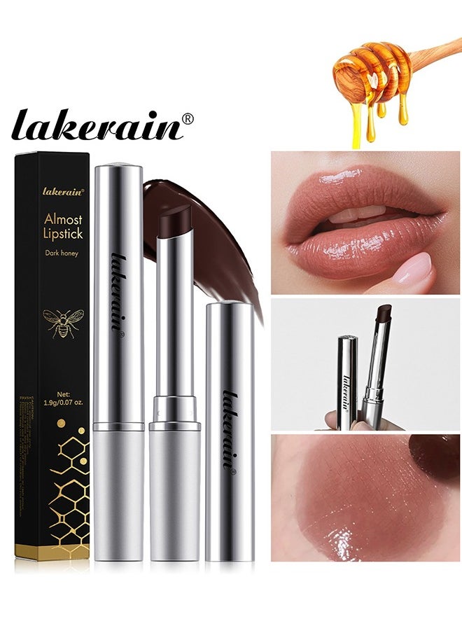 lakerain Dark Honey Lip Stick - Hydrating Natural Glossy Lip Balm ,Moisturizing Lip Tint Makeup Lip Care Balm For Dry Lips Lip tint Nursing,Vitamin E Tinted Cosmetic Lip Stain Make Up  - Image 1