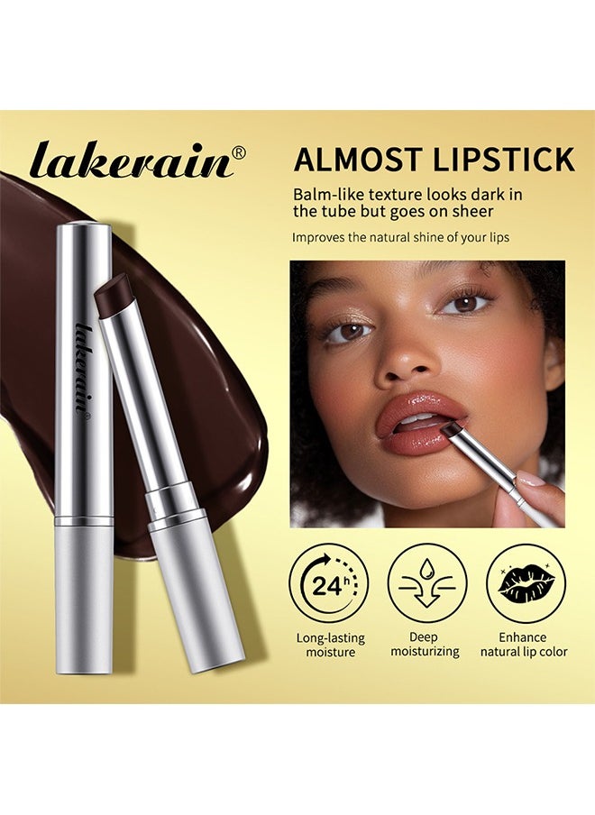 lakerain Dark Honey Lip Stick - Hydrating Natural Glossy Lip Balm ,Moisturizing Lip Tint Makeup Lip Care Balm For Dry Lips Lip tint Nursing,Vitamin E Tinted Cosmetic Lip Stain Make Up  - Image 2