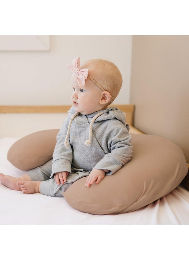 Konssy - Konssy 2 Pack Nursing Pillow Covers, Stretchy and Soft Nursing Cover for Breastfeeding Pillows, Pillow Slipcover for Baby Girls Boys Newborn (Beige,Brown) - Image 1
