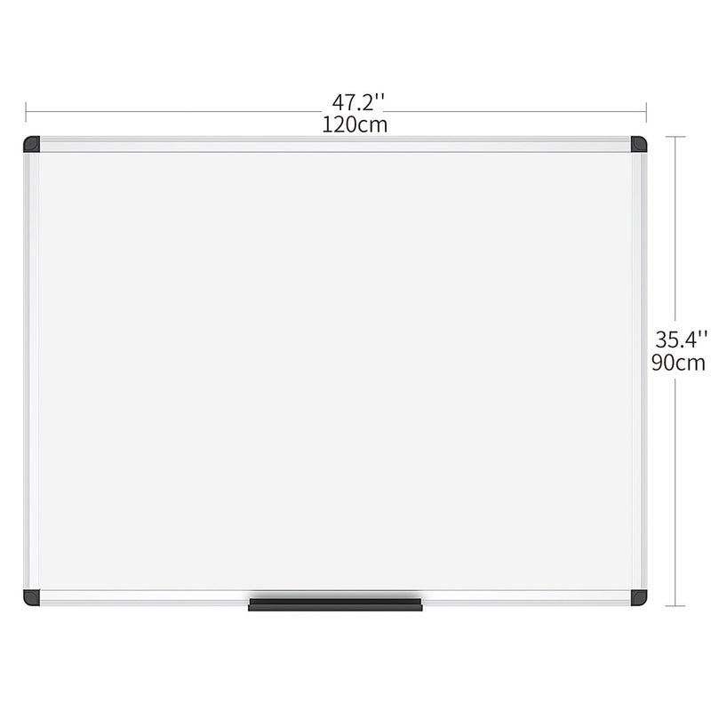 VIZ-PRO Magnetic Whiteboard/Dry Erase Board, 48 X 36 Inches, Silver Aluminium Frame - Image 2