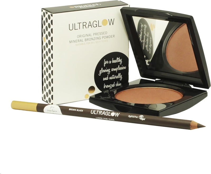 Original Pressed Bronzing Powder with Liner For Eyes BrownBlack