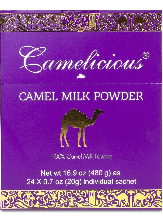 CAMELICIOUS Camel Milk Powder Camelicious 480g Box US Edition(24 Packets x 20g each) Non-GMO, Gluten Free Low Lactose Alternative Dry Milk Powder - Flash Pasteurized Powdered Camel Milk Longer Shelf Life - Image 3