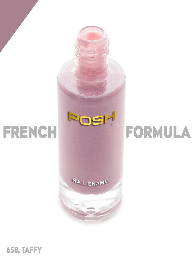 POSH Glossy High Shine Quick Dry COMBO OF 4 NAILPOLISH CHAMPAGNE PINK RUST BUBBLE GUM PINK TAFFY MAUVE - Image 5