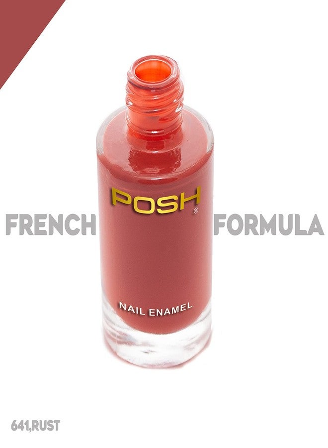 POSH Glossy High Shine Quick Dry COMBO OF 4 NAILPOLISH CHAMPAGNE PINK RUST BUBBLE GUM PINK TAFFY MAUVE - Image 4